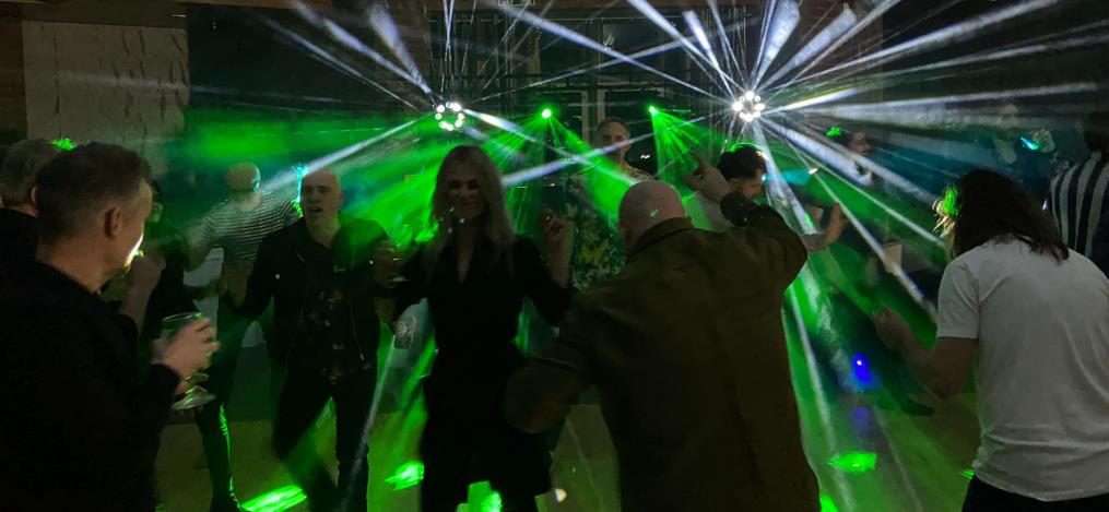 Guests dancing