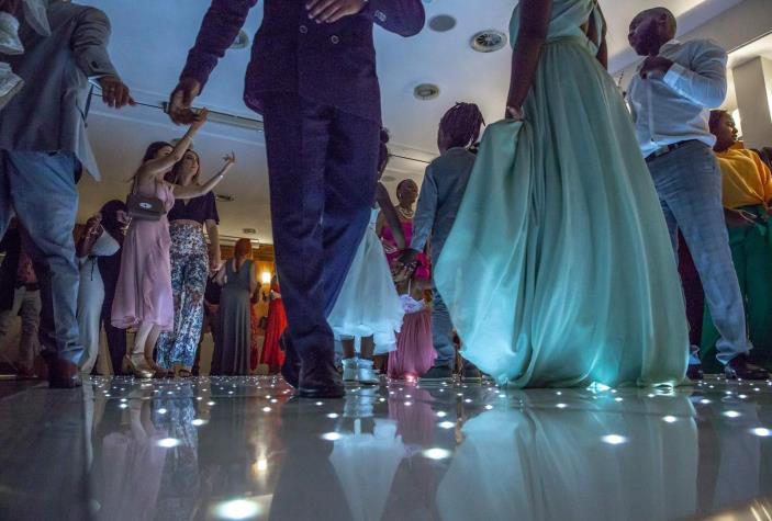 Evening reception dancing